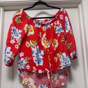 Soprano Red Floral Blouse